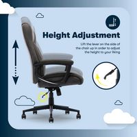 Serta - Comfort Eco Ergonomic Executive Smooth Velvet Office Chair - Brown - Alternate Views