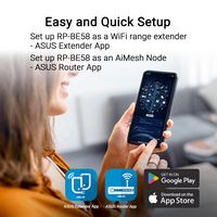 ASUS - RP-BE58 BE3600 Dual-Band AiMesh Wi-Fi 7 Range Extender - White - Alternate Views