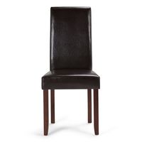 Simpli Home - Acadian Parson Polyurethane Faux Leather Dining Chairs (Set of 2) - Tanner's Brown - Alternate Views