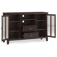 Simpli Home - Artisan SOLID WOOD 53 inch Wide Contemporary TV Media Stand in Dark Chestnut Brown ... - Alternate Views