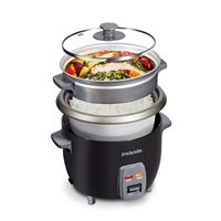 Proctor Silex - 6 Cup Rice Cooker & Steamer - Black - Alternate Views