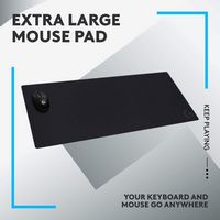 Logitech - G840 Cloth Gaming Mouse Pad with Rubber Base (Extra Large) - Black - Alternate Views