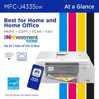 Brother - INKvestment Tank MFC-J4335DW Wireless All-in-One Inkjet Printer with up to 1-Year of In... - Alternate Views