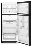 Whirlpool - 18.0 Cu. Ft. Top-Freezer Counter-Depth Refrigerator with Total Coverage Cooling - Black - Alternate Views
