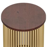 Simpli Home - Demy Metal and Wood Accent Table - Cognac and Gold - Alternate Views