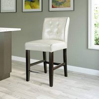 CorLiving - Antonio Counter Height Barstool - Cream White - Alternate Views