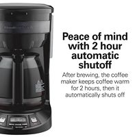Hamilton Beach - 12 Cup Programmable Coffee Maker - Stainless Steel - Black - Alternate Views