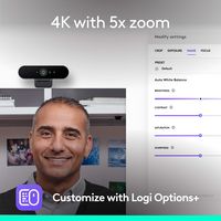 Logitech - 4K Pro 4096 x 2160 Webcam with Noise-Canceling Mic - Black - Alternate Views