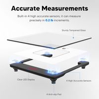 Arboleaf weight Scale, Accurate Measurements, LED Display - White - Alternate Views