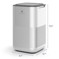 Medify Air - Medify MA-15 293 Sq. Ft. Portable Air Purifier with True HEPA H13 Filter - Silver - Alternate Views