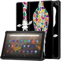 SaharaCase - Tri-Fold Folio Case for Amazon Fire HD 10 (2023) - Black/Yellow - Alternate Views