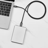 Insignia™ - 3.3 ft. USB-C to Micro-B Hard Drive Cable - Black - Alternate Views