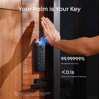 eufy - FamiLock S3 Max WiFi Replacement Deadbolt with 2K Video Doorbell and Palm Scanner - Gray - Alternate Views