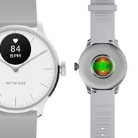 Withings - ScanWatch Light -  Daily Health Hybrid Smartwatch - 37mm - White/Silver - Alternate Views