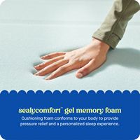 Sealy - Sealy® Dreamlife™ 3” Gel Memory Foam Mattress Topper, Queen - Blue - Alternate Views