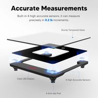 Arboleaf weight Scale, Accurate Measurements, LED Display - Black - Alternate Views