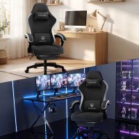 GTPlayer - Ergonomic Gaming Chair with Breathable Fabric - Black - Alternate Views