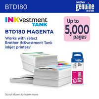 Brother - Genuine BTD180M High-Yield Magenta Ink Bottle - Alternate Views