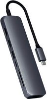 Satechi - Slim Multiport USB-C Hub - Ethernet, 4K HDMI, 60W USB-C PD Charging, 2 USB-A, SD/Micro ... - Alternate Views