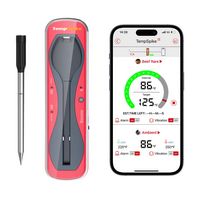 ThermoPro - TempSpike Bluetooth Smart Food/Meat Thermometer - Red/Black - Alternate Views