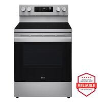 LG - 30-in Wide 6.3 Cu. Ft. Freestanding Electric Convection Smart Range with 4 Elements, Air Fry... - Alternate Views