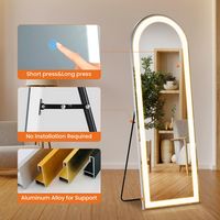 Bestier 20 x 63 Inches 3 Color Lighting Standing Mirror, Floor Standing Mirror with LED Lights - ... - Alternate Views