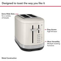 KitchenAid - 2 Slice Programmable Toaster - Porcelain White - Alternate Views