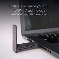 NETGEAR - Nighthawk A9000 Wi-Fi 7 USB 3.0 Adapter - Black - Alternate Views
