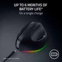 Razer - Pro Click V2 Optical Gaming Mouse with Vertical 6-Button Ergonomic Design - Wireless - Black - Alternate Views