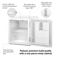 Cooluli - Curve 1.7 cuft Freestanding Compressor Fridge - White - Alternate Views