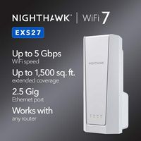 NETGEAR - BE5000 Tri-Band Wi-Fi 7 Wall Plug Range Extender - White - Alternate Views