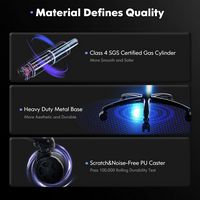 Bestier - Gaming Chair 4 - PU Leather Fixed up Armrest Lumbar Support Ergonomic Arm Chair in With... - Alternate Views