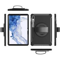 SaharaCase - PROTECTION Hand Strap Series Case for Samsung Galaxy Tab S8 - Black - Alternate Views