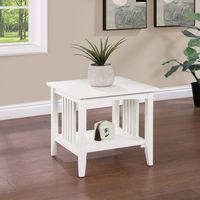 OSP Home Furnishings - Sierra Mission End Table - White Finish - Alternate Views