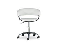 Linon Home Décor - Simken Faux Leather Gas Lift Desk Chair - White - Alternate Views