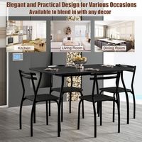 Costway 5 Piece Dining Set Table 30.0