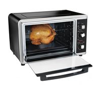 Hamilton Beach - Countertop Convection Oven - Black/Brushed Stainless Steel - Alternate Views