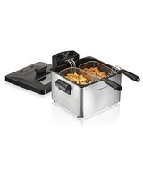 Hamilton Beach - 12 Cup Professional-Style Deep Fryer with 2 Baskets - Silver/Black - Alternate Views