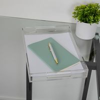 Martha Stewart - Brody Acrylic Desktop Tray Organizer - Clear - Alternate Views