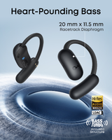 Soundcore - by Anker AeroFit 2 Open-Ear Headphones with Adjustable Ear Hooks - Black - Alternate Views