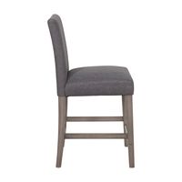 CorLiving - Laura Fabric Counter Height Barstool - Gray - Alternate Views