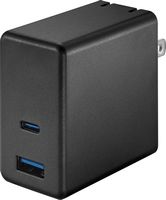 Best Buy essentials™ - 65W Dual Port USB-C and USB Wall Charger for MacBook Pro, iPad, iPhone, Ap... - Alternate Views