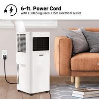 Aeric - 400 Sq. Ft. Portable Air Conditioner - White - Alternate Views