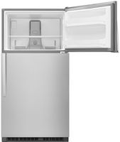 Whirlpool - 20.5 Cu. Ft. Top-Freezer Refrigerator - Monochromatic Stainless Steel - Alternate Views