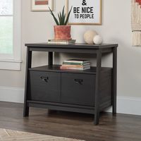 Sauder - Trestle Lateral File Cabinet - Black - Alternate Views