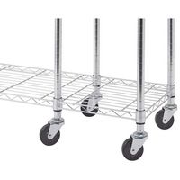TRINITY - EcoStorage |41x14x76| Rolling Closet Organizer | - Chrome - Alternate Views