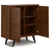 Simpli Home - Lowry Medium Storage Cabinet - Walnut Veneer - Alternate Views