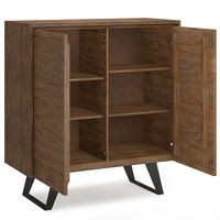 Simpli Home - Lowry Medium Storage Cabinet - Rustic Natural Aged Brown - Alternate Views