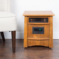 Lifesmart - 8 Element Infrared Heater Wood Cabinet - Dark Oak - Alternate Views