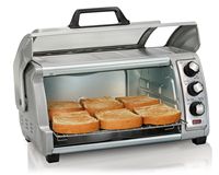 Hamilton Beach - Easy Reach Toaster Oven with Roll-Top Door - Silver - Alternate Views